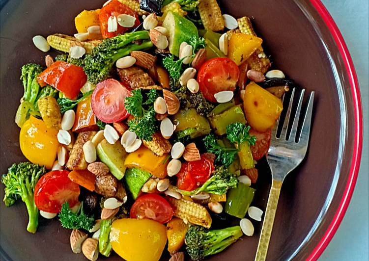 Grilled nutty ratatouille