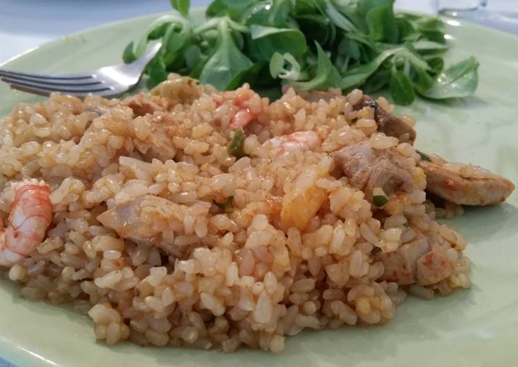 Seafood Paella with Brown Rice