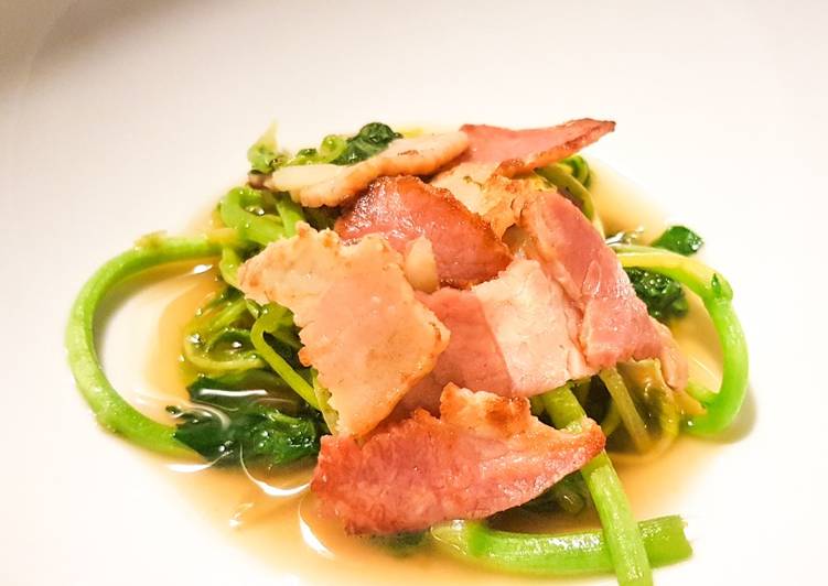 Stir Fry Watercress with Bacon