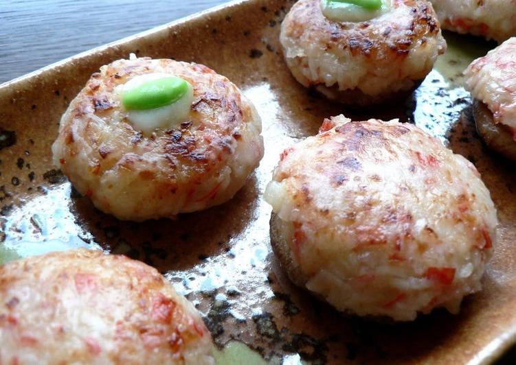 Shiitake Mushrooms Stuffed with Crabsticks