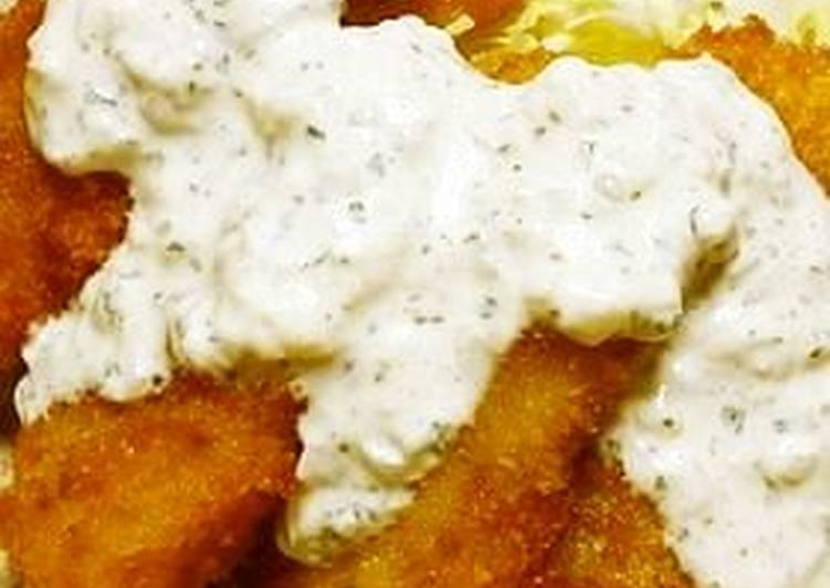 Fried White Fish with Sweet Onion Tartare Sauce