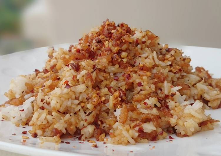 Fried Rice With Dried Shrimp In 5 Minutes