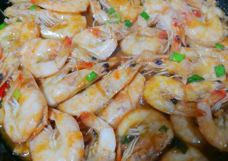 Buttered garlic shrimp
