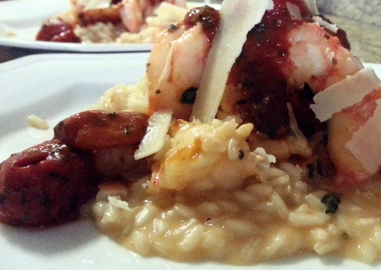 Shrimp Risotto and Cherry Tomatoes