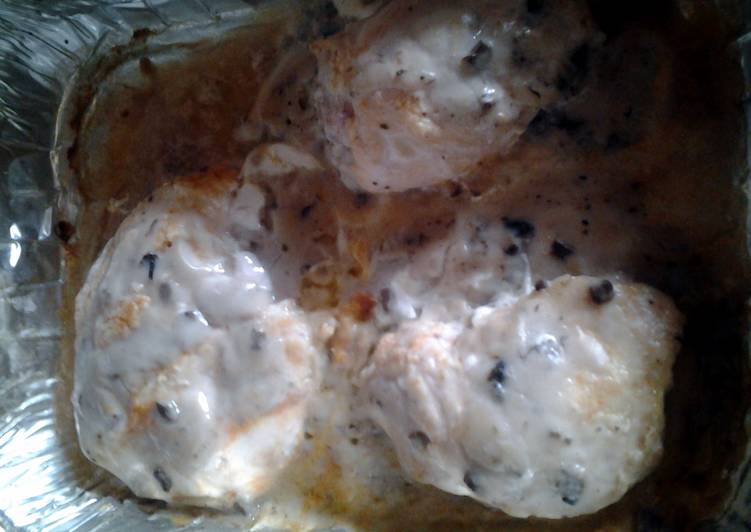 Creamy smothered baked chicken