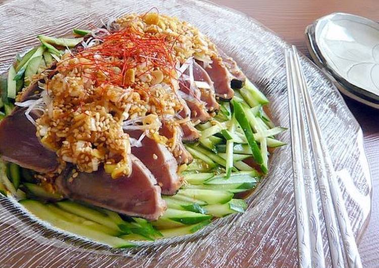 Korean-style Seared Skipjack Tuna