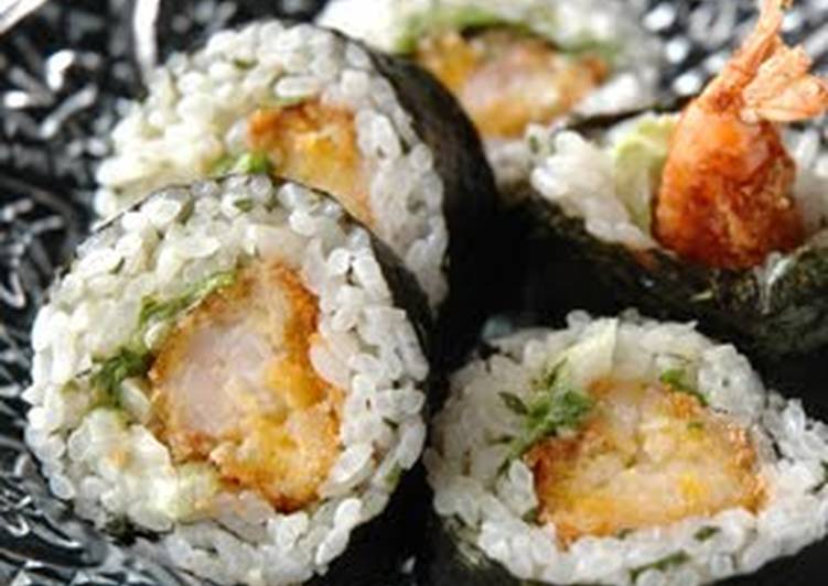 Spicy Fried Shrimp Sushi Rolls