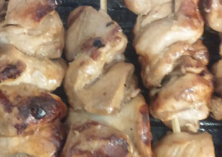 Grilled teriyaki chicken Skewers