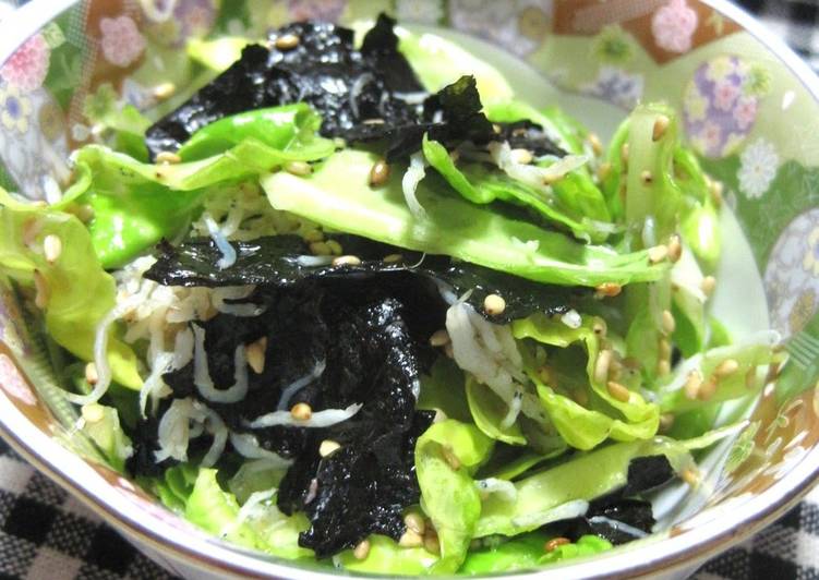 Spring Cabbage, Nori Seaweed and Chirimen Jako Namul