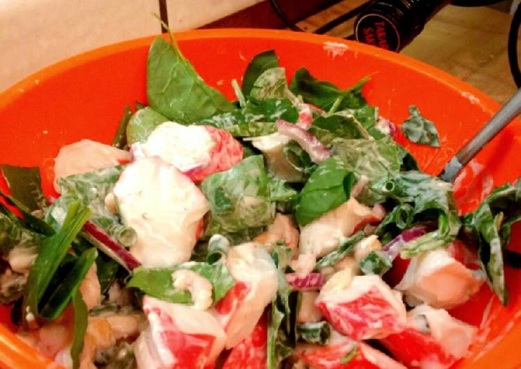 Crab and Spinach Salad