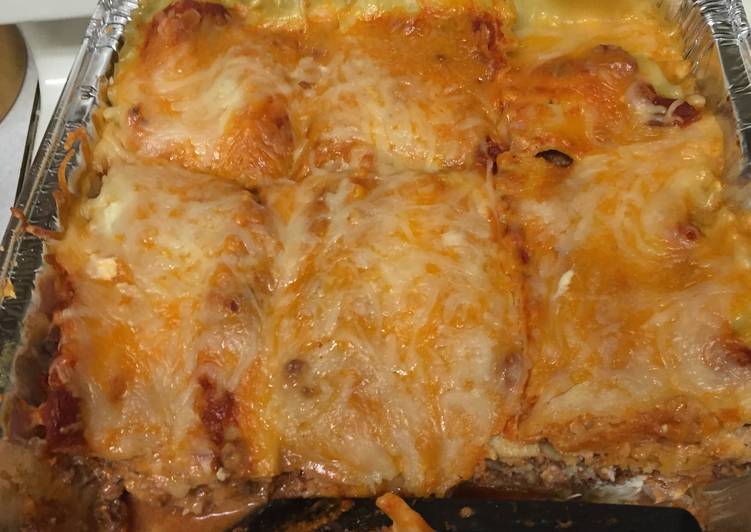 Mean Cheese lasagna