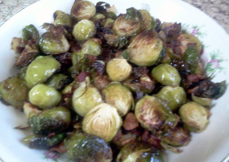 Bacon Roasted  Brussel Sprouts