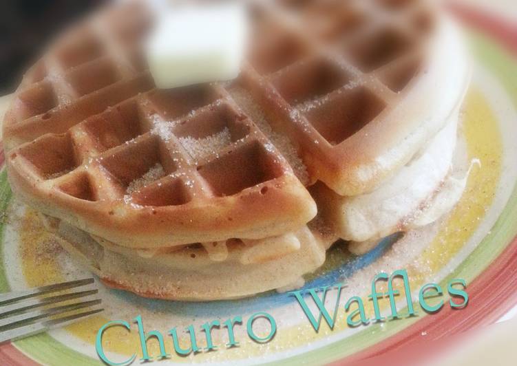 Easy Belgian Churro Waffles