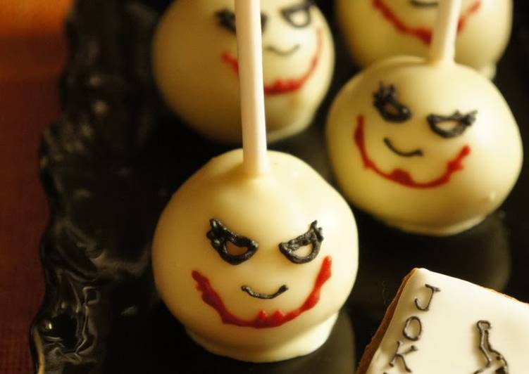 Halloween Themed "The Joker" Cake Pops