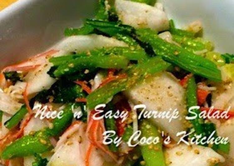 Turnip Namul-style Salad with Sesame Oil