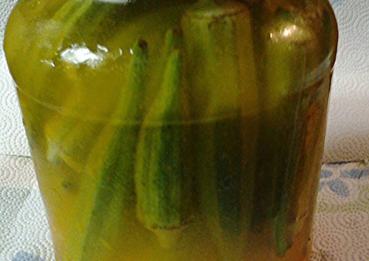 Pickled okra, Refrigerator pickled okra