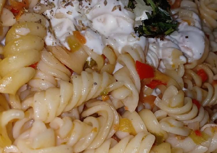 Fusilli Tomato Pasta With Sour Cream Sauce