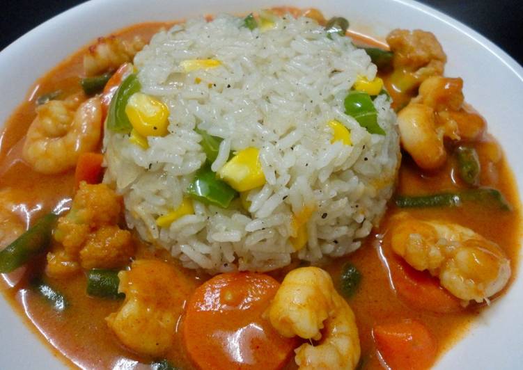 Shrimps in Thai Red Curry