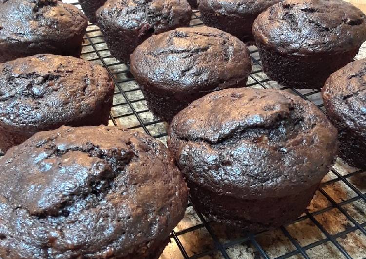 Double Chocolate Banana Muffins (or Bread)