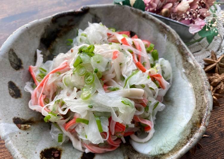 Onion and Crab Sticks Salad