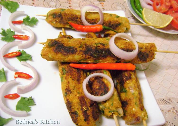 Pan Fried Vegetable Seekh Kebab