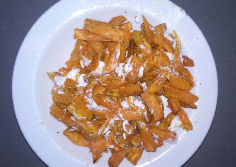 Sweet Potatoes with goat cheese