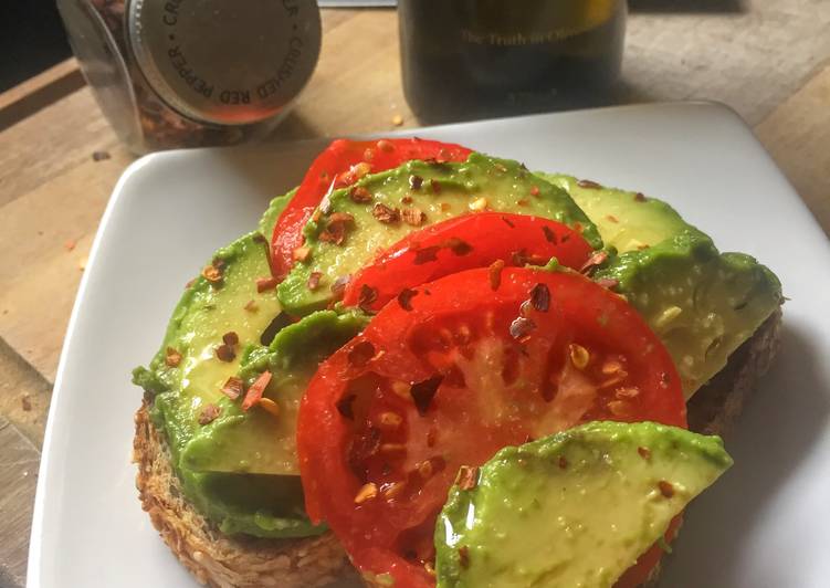 Crushed Red Pepper, Tomato & Avocado Toast