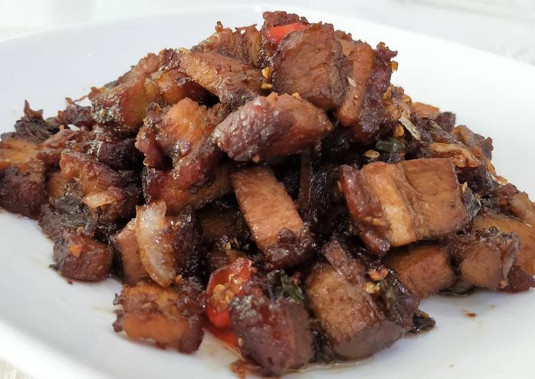 Spicy Stir Fry Roasted Pork Belly