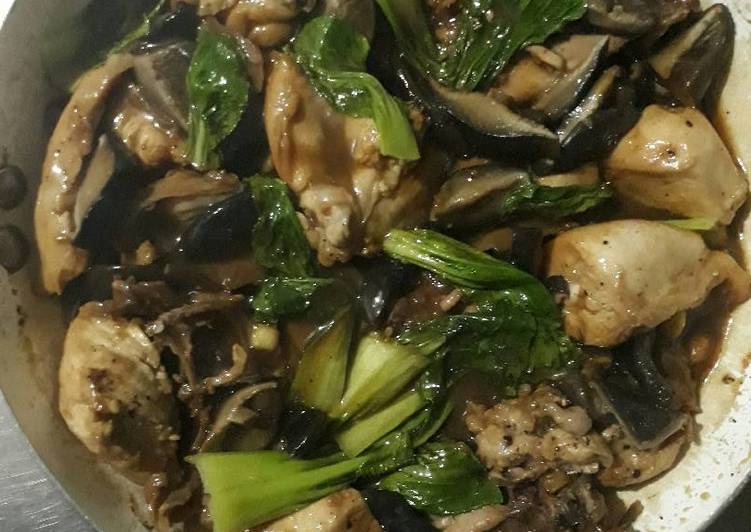 Korean bbq Chicken with Shiitake mushrooms