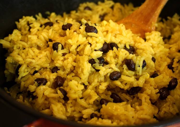 Simple Yellow Jasmine Rice & "Peas"