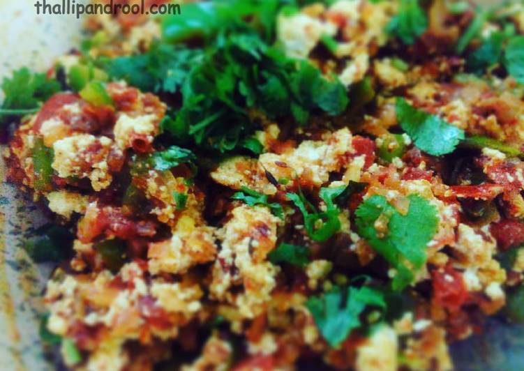 Paneer Burji / Scrambled cottage cheese in Indian Spices