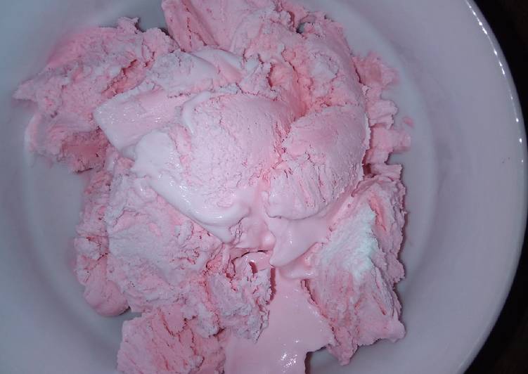 Icecream strawberry flavoured